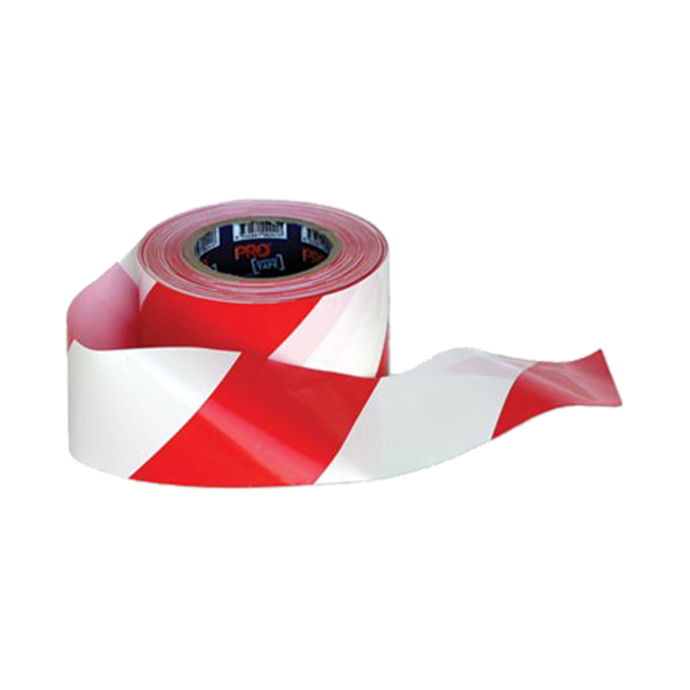 Barrier Tape White/Red (75 x 500) FTS Safety